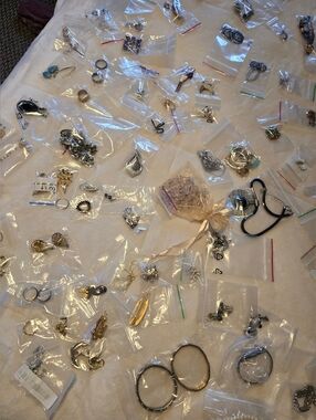 Mixed  Jewelry Lot - Silver & Gold Tones with Turquoise Accents